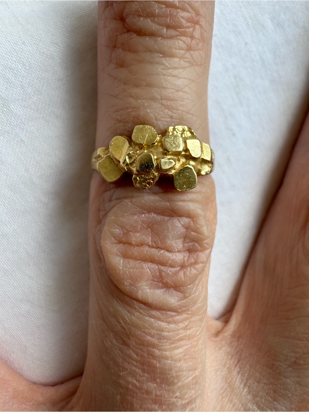 14 karat Gold Pebble Cluster Ring - Women Jewelry